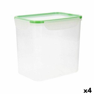 Hermetic Lunch Box Quid Greenery Transparent Plastic 4,7 L (4 Units...