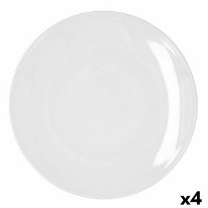 Flacher Teller Bidasoa Glacial Coupe Weiß aus Keramik Ø 30 cm (4 St...