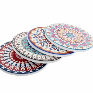 Untersetzer DKD Home Decor Mandala 4 Stück (10,8 x 10,8 x 0,7 cm) |...