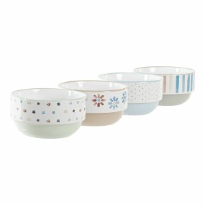 Set of bowls DKD Home Decor Stoneware 460 ml 12 x 12 x 6,5 cm (4 Un...