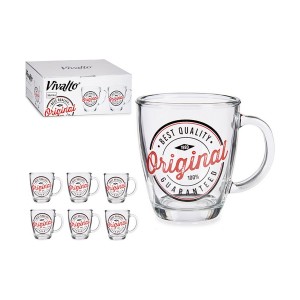 Tasse mug Vivalto Original Transparent 320 ml (6 Unités) |  Tasses ...