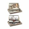 Set of trays DKD Home Decor Multicolour 40 x 30 x 6 cm MDF Wood (2 ...