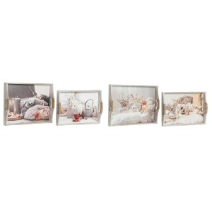 Set of trays DKD Home Decor Multicolour 40 x 30 x 6 cm MDF Wood (2 ...