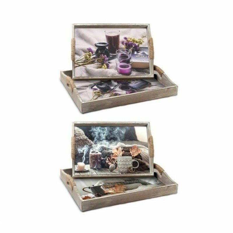 Jeux de plateaux DKD Home Decor Multicouleur 40 x 30 x 6 cm Bois MD...