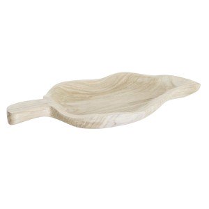 Snack tray DKD Home Decor Light brown Natural Tropical Leaf of a pl...