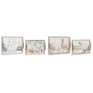 Set of trays DKD Home Decor 40 x 30 x 6 cm MDF Wood (2 Units) |  Pl...