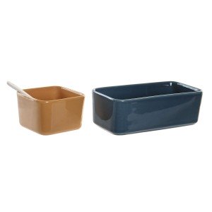 Appetizer Set DKD Home Decor Porcelain Multicolour Bamboo 5 Pieces ...