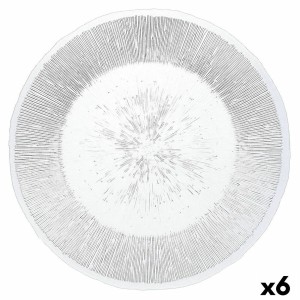 Assiette plate Quid Lonja Transparent verre (Ø 32,7 cm) (6 Unités) ...