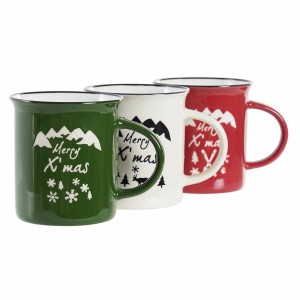 Tasse mug DKD Home Decor Porcelaine Grès (330 ml) (3 Unités) |  Tas...