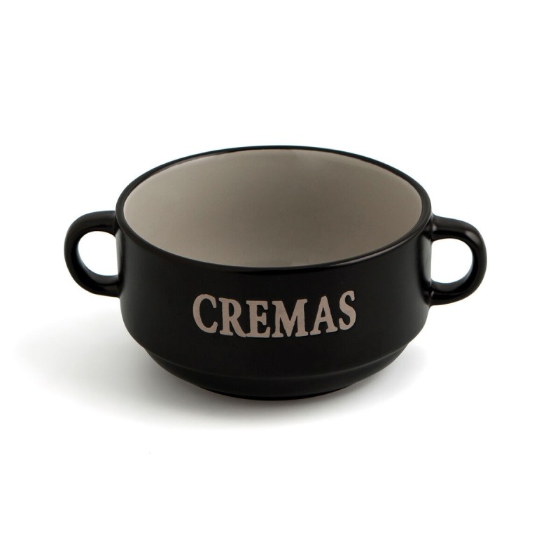 Soup Bowls Quid Rustik 450 ml Black (Pack 6x) |  Glasses, cups and ...