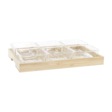 Tablett für Snacks DKD Home Decor natürlich Bambus Kristall 280 ml ...