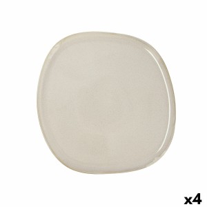 Flacher Teller Bidasoa Ikonic Weiß aus Keramik 26,5 x 25,7 x 1,5 cm...