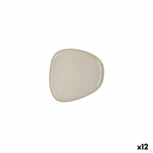 Flacher Teller Bidasoa Ikonic Weiß aus Keramik 14 x 13,6 cm (12 Stü...