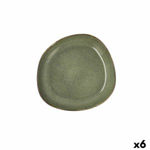 Assiette creuse Bidasoa Ikonic Céramique Vert (20,5 x 19,5 cm) (Pac...