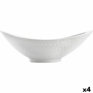 Kochschüssel Quid Gastro Weiß aus Keramik 28,2 x 15,5 x 9 cm (4 Stü...