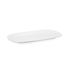Serving Platter Bidasoa Glacial White Ceramic 31 x 18 cm (6 Units) ...