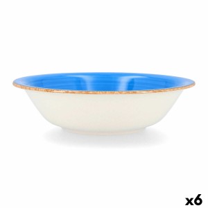 Salatschüssel Quid Vita aus Keramik Blau (23 cm) (Pack 6x) |  Brotd...