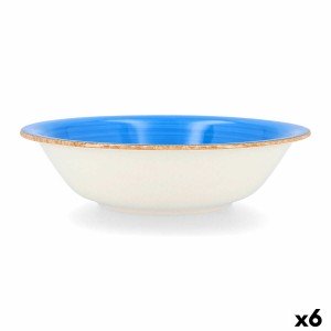 Salatschüssel Quid Vita aus Keramik Blau (23 cm) (Pack 6x) |  Brotd...