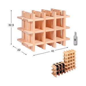 Range Bouteilles Astigarraga Evolutivo rioja Marron Pin (43 x 22 x ...