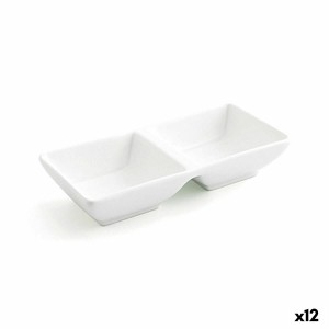 Tablett für Snacks Quid Select Weiß aus Keramik 15 x 7 cm (12 Stück...