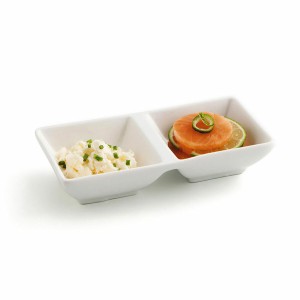 Tablett für Snacks Quid Select Weiß aus Keramik 15 x 7 cm (12 Stück...