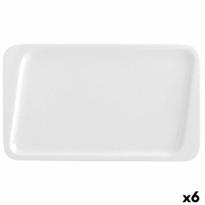 Dessertteller Quid Chef aus Keramik Weiß 25 x 15 cm (6 Stück) (Pack...
