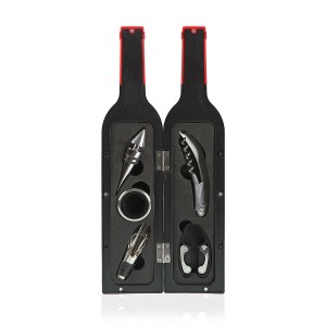 Set of Wine Accessories Versa Bottle Plastic 7 x 7 x 32 cm |  Oenol...