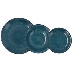 Dinnerware Set Quid Vita 18 Pieces Ceramic Blue |  Plates, platters...
