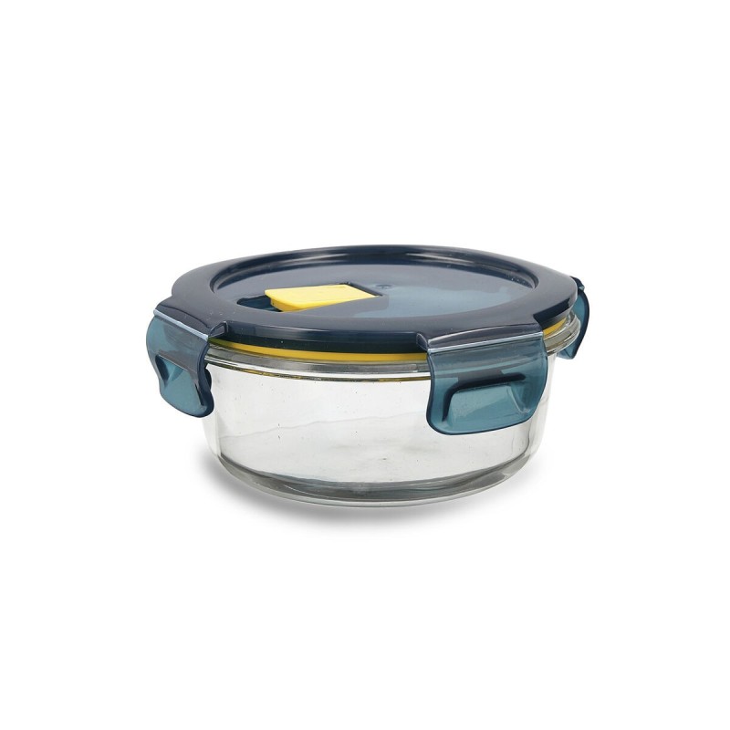 Hermetic Lunch Box Quid Astral 400 ml 14 x 14 x 6 cm Blue Glass |  ...