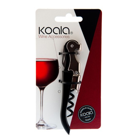 Waiter's friend bottle opener Koala Black Metal (11,1 x 3 x 1,2 cm)...
