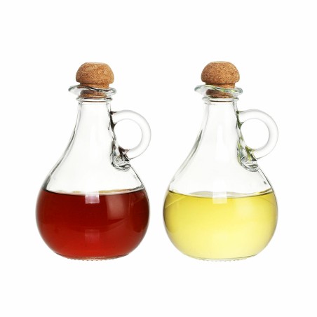 Ensemble salière et poivrier DKD Home Decor 9 x 9 x 14,5 cm Verre T...