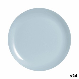 Flat Plate Luminarc Diwali Paradise Blue Glass 25 cm (24 Units) |  ...