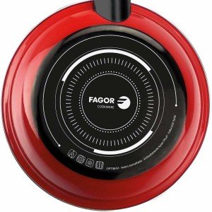 Poêle FAGOR Optimax Rouge Acier émaillé (Ø 28 cm) |  Poêles et cass...