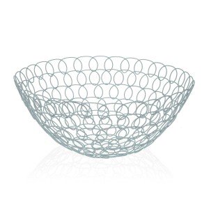 Obstschale Versa Eris Blau Metall Stahl (28 x 12 x 28 cm) |  Weiter...