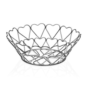 Obstschale Versa Herzen Metall Stahl (26 x 10 x 26 cm) |  Weiteres ...