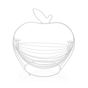 Obstschale Versa Weiß Apfel Stahl (24,5 x 29,5 x 30 cm) |  Weiteres...