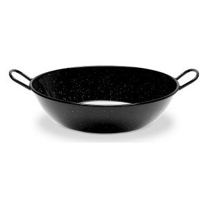 Poêle creuse avec anses Vaello Noir Acier émaillé (Ø 28 cm) |  Poêl...