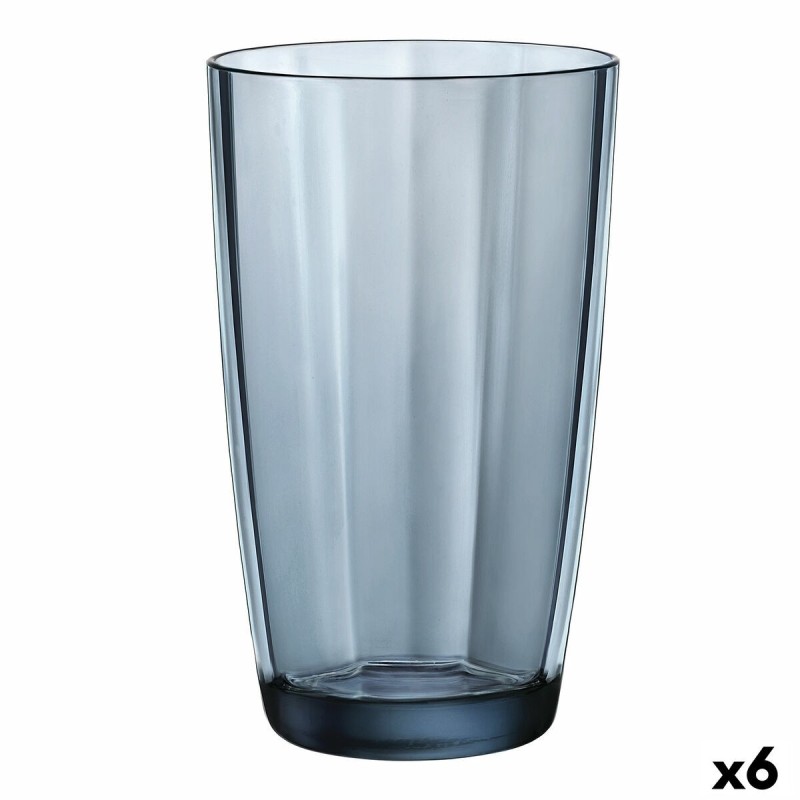 Glass Bormioli Rocco Pulsar Blue Glass (470 ml) (6 Units) |  Glasse...