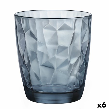 Trinkglas Bormioli Rocco Diamond Blau Glas 390 ml (6 Stück) |  Gläs...