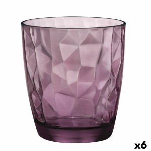 Trinkglas Bormioli Rocco Diamond Lila Glas 390 ml (6 Stück) |  Gläs...