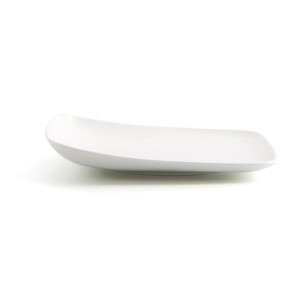 Flat plate Ariane Vital Squared Ceramic White (30 x 22 cm) (6 Units...