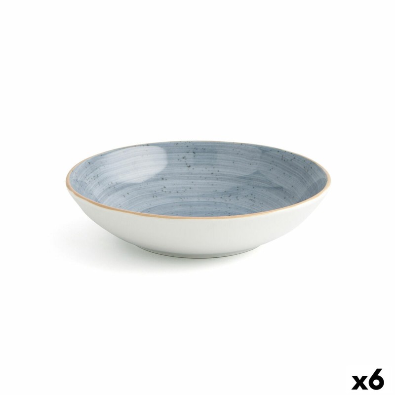 Suppenteller Ariane Terra aus Keramik Blau (Ø 21 cm) (6 Stück) |  G...