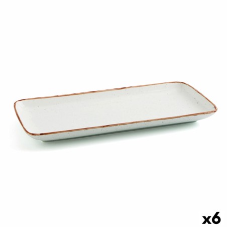 Kochschüssel Ariane Terra rechteckig aus Keramik Beige (36 x 16,5 c...