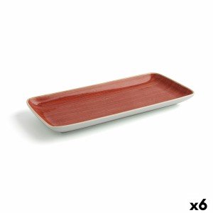 Kochschüssel Ariane Terra rechteckig aus Keramik Rot (36 x 16,5 cm)...
