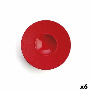 Suppenteller Ariane Antracita aus Keramik Rot (Ø 28 cm) (6 Stück) |...