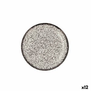 Flat plate Ariane Rock Ceramic Black (Ø 21 cm) (12 Units) |  Plates...