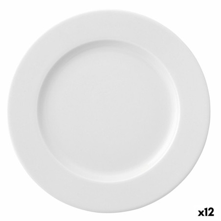 Flacher Teller Ariane Prime Weiß aus Keramik Ø 21 cm (12 Stück) |  ...