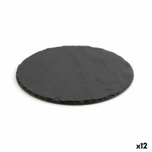 Slate Effect Ceramic Tray Quid Select Circular Black (12 Units) |  ...
