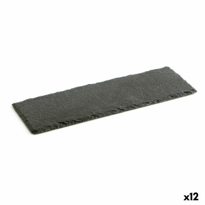 Plateau en Céramique Effet Ardoise Quid Gastro Fun Noir (30 x 10 cm...