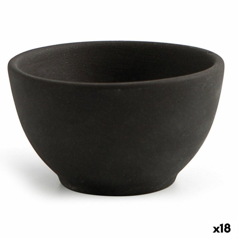 Snack Bowl Quid Mineral Gres Black Ceramic 9 x 5 cm (18 Units) |  P...